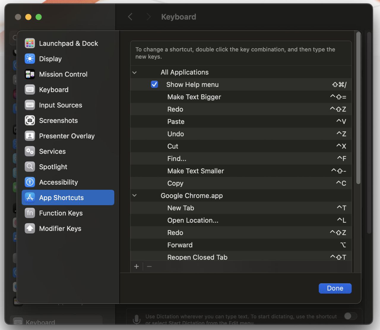 ShortcutsSettings